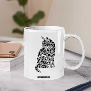 Polka Dot Black Cat Coffee Mug International Dot Day Gift