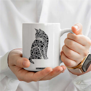 Polka Dot Black Cat Coffee Mug International Dot Day Gift
