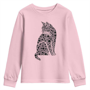 Polka Dot Black Cat Youth Sweatshirt International Dot Day Gift