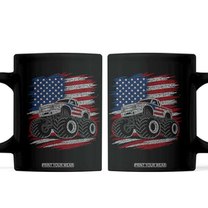 Patriotic Monster Truck Polka Dot Coffee Mug Dot Day Gift