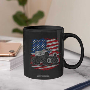 Patriotic Monster Truck Polka Dot Coffee Mug Dot Day Gift