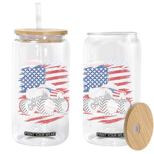 Patriotic Monster Truck Polka Dot Glass Can Dot Day Gift