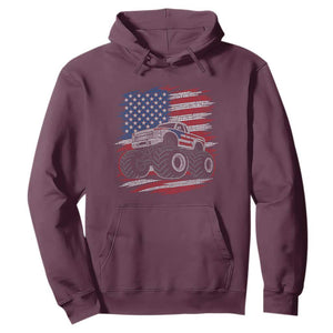 Patriotic Monster Truck Polka Dot Hoodie Dot Day Gift
