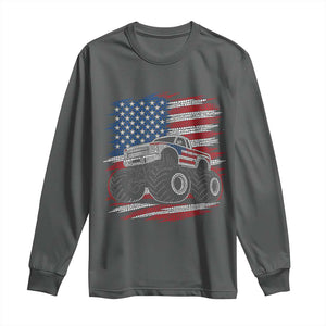 Patriotic Monster Truck Polka Dot Long Sleeve Shirt Dot Day Gift