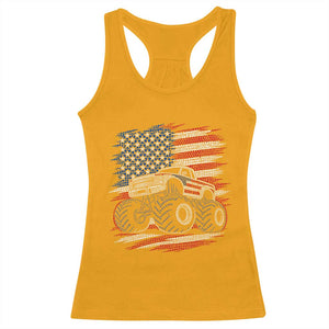 Patriotic Monster Truck Polka Dot Racerback Tank Top Dot Day Gift