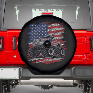 Patriotic Monster Truck Polka Dot Spare Tire Cover Dot Day Gift
