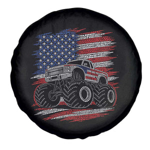 Patriotic Monster Truck Polka Dot Spare Tire Cover Dot Day Gift