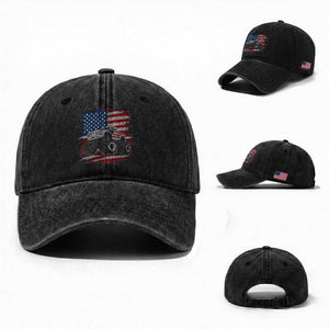 Patriotic Monster Truck Polka Dot Washed Cotton Baseball Cap Dot Day Gift