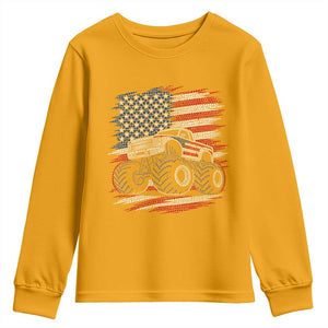Patriotic Monster Truck Polka Dot Youth Sweatshirt Dot Day Gift