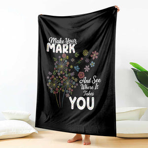 Happy Dot Day Throw Blanket Make Your Mark And See Where It Takes You