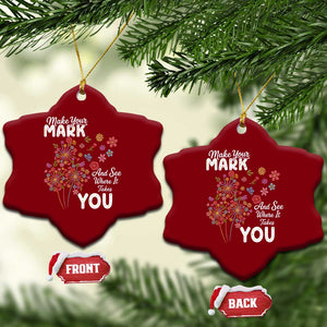 Happy Dot Day Ceramic Ornament Make Your Mark And See Where It Takes You