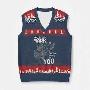 Happy Dot Day V-Neck Knit Sweater Vest Make Your Mark And See Where It Takes You