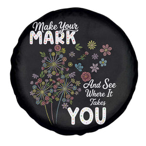 Happy Dot Day Spare Tire Cover Make Your Mark And See Where It Takes You