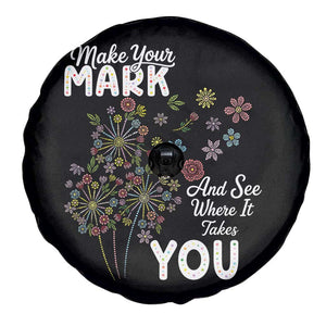 Happy Dot Day Spare Tire Cover Make Your Mark And See Where It Takes You