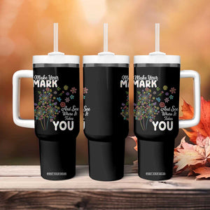 Happy Dot Day Tumbler With Handle Make Your Mark And See Where It Takes You