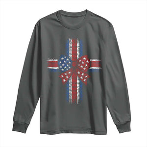 Dot Day Christian Long Sleeve Shirt Patriotic Polka Dot Cross