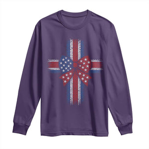 Dot Day Christian Long Sleeve Shirt Patriotic Polka Dot Cross