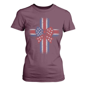 Dot Day Christian T Shirt For Women Patriotic Polka Dot Cross