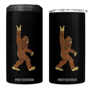Funny Polka Dot Bigfoot Rock On 4 in 1 Can Cooler Tumbler Dot Day Gift