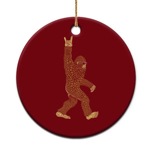 Funny Polka Dot Bigfoot Rock On Ceramic Ornament Dot Day Gift