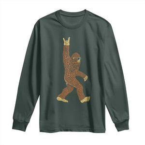 Funny Polka Dot Bigfoot Rock On Long Sleeve Shirt Dot Day Gift