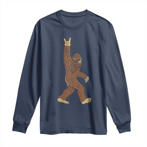 Funny Polka Dot Bigfoot Rock On Long Sleeve Shirt Dot Day Gift