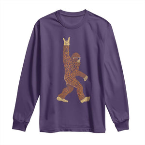 Funny Polka Dot Bigfoot Rock On Long Sleeve Shirt Dot Day Gift