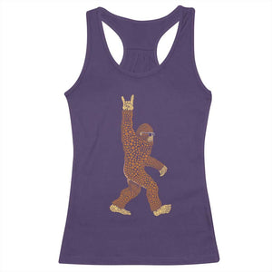 Funny Polka Dot Bigfoot Rock On Racerback Tank Top Dot Day Gift