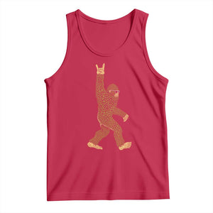 Funny Polka Dot Bigfoot Rock On Tank Top Dot Day Gift