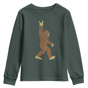 Funny Polka Dot Bigfoot Rock On Youth Sweatshirt Dot Day Gift