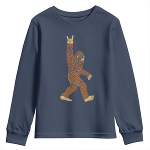 Funny Polka Dot Bigfoot Rock On Youth Sweatshirt Dot Day Gift