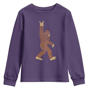 Funny Polka Dot Bigfoot Rock On Youth Sweatshirt Dot Day Gift