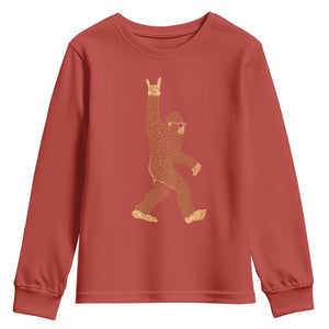 Funny Polka Dot Bigfoot Rock On Youth Sweatshirt Dot Day Gift