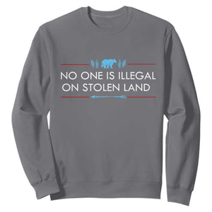 No One Is Illegal On Stolen Land Sweatshirt Indigenous Peoples Pride