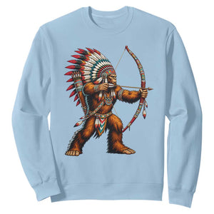 Native American Bigfoot Chief Sweatshirt Forest Warrior Pride Graphic