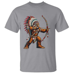 Native American Bigfoot Chief T Shirt Forest Warrior Pride Graphic