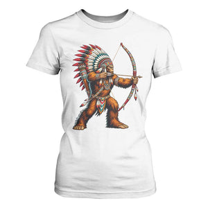 Native American Bigfoot Chief T Shirt For Women Forest Warrior Pride Graphic