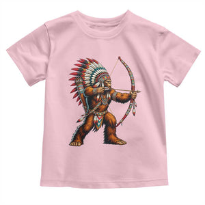 Native American Bigfoot Chief Toddler T Shirt Forest Warrior Pride Graphic