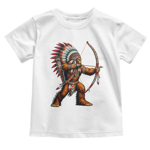 Native American Bigfoot Chief Toddler T Shirt Forest Warrior Pride Graphic