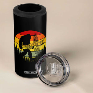 Vintage Pacific Northwest Bigfoot With Totem Pole 4 in 1 Can Cooler Tumbler