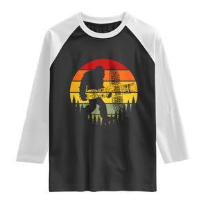 Vintage Pacific Northwest Bigfoot With Totem Pole Raglan Shirt