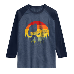 Vintage Pacific Northwest Bigfoot With Totem Pole Raglan Shirt