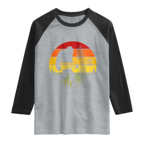 Vintage Pacific Northwest Bigfoot With Totem Pole Raglan Shirt