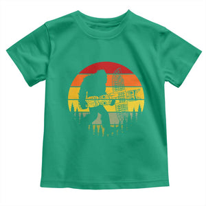 Vintage Pacific Northwest Bigfoot With Totem Pole Toddler T Shirt