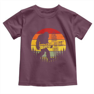 Vintage Pacific Northwest Bigfoot With Totem Pole Toddler T Shirt
