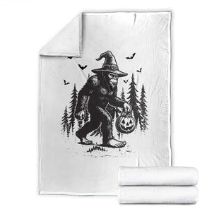 Funny Halloween Gift Throw Blanket Bigfoot Witch Costume TS12 White Print Your Wear
