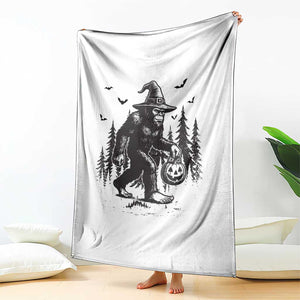Funny Halloween Gift Throw Blanket Bigfoot Witch Costume TS12 Print Your Wear