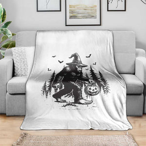 Funny Halloween Gift Throw Blanket Bigfoot Witch Costume TS12 Print Your Wear