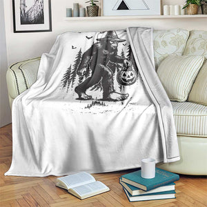 Funny Halloween Gift Throw Blanket Bigfoot Witch Costume TS12 Print Your Wear