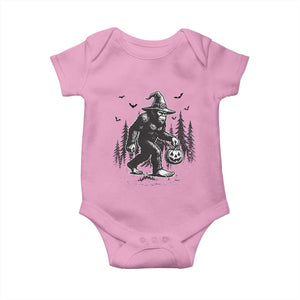 Funny Halloween Gift Baby Onesie Bigfoot Witch Costume TS12 Light Pink Print Your Wear